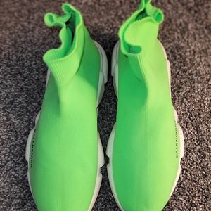 Authentic Balenciaga Sneaker, 10 Women's, Neon Green, only wore once like New
